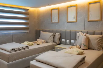 Premium cabin on Avo's main deck with two separate beds