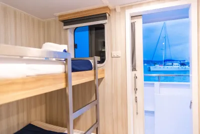 Twin Ocean Front cabin on the main deck of Deep Andaman Queen