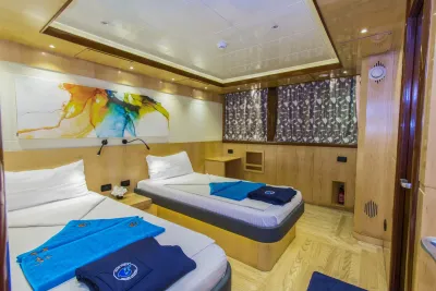 Каюта с раздельными кроватями на нижней палубе Golden Dolphin IV