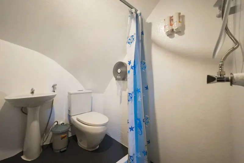 Master cabin en-suite bathroom with hot shower