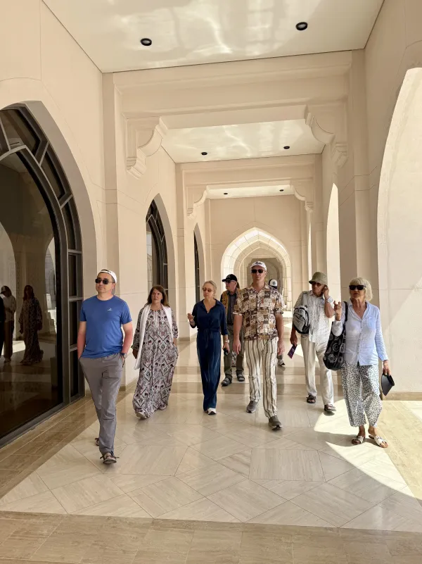 Our group walking through the marble gallery