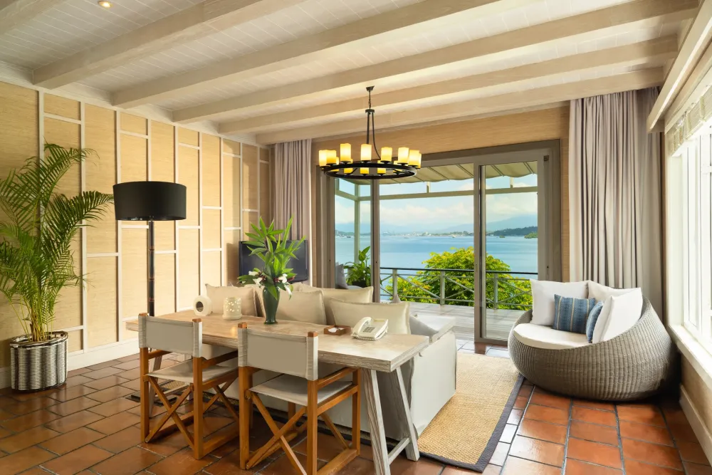 Villa lounge overlooking the Lembeh Strait