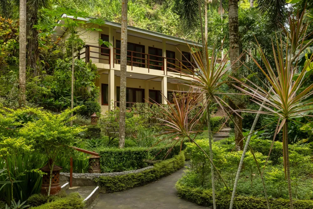 Two-storey Garden View Rooms building in the resort gardens