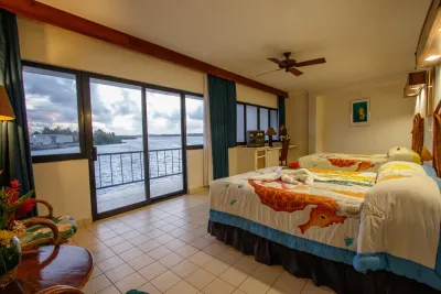 Ocean View Room — a bright room facing the lagoon