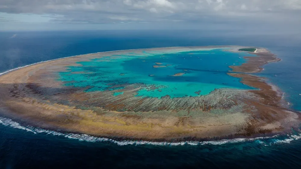 Побережье городка 1770 с высоты