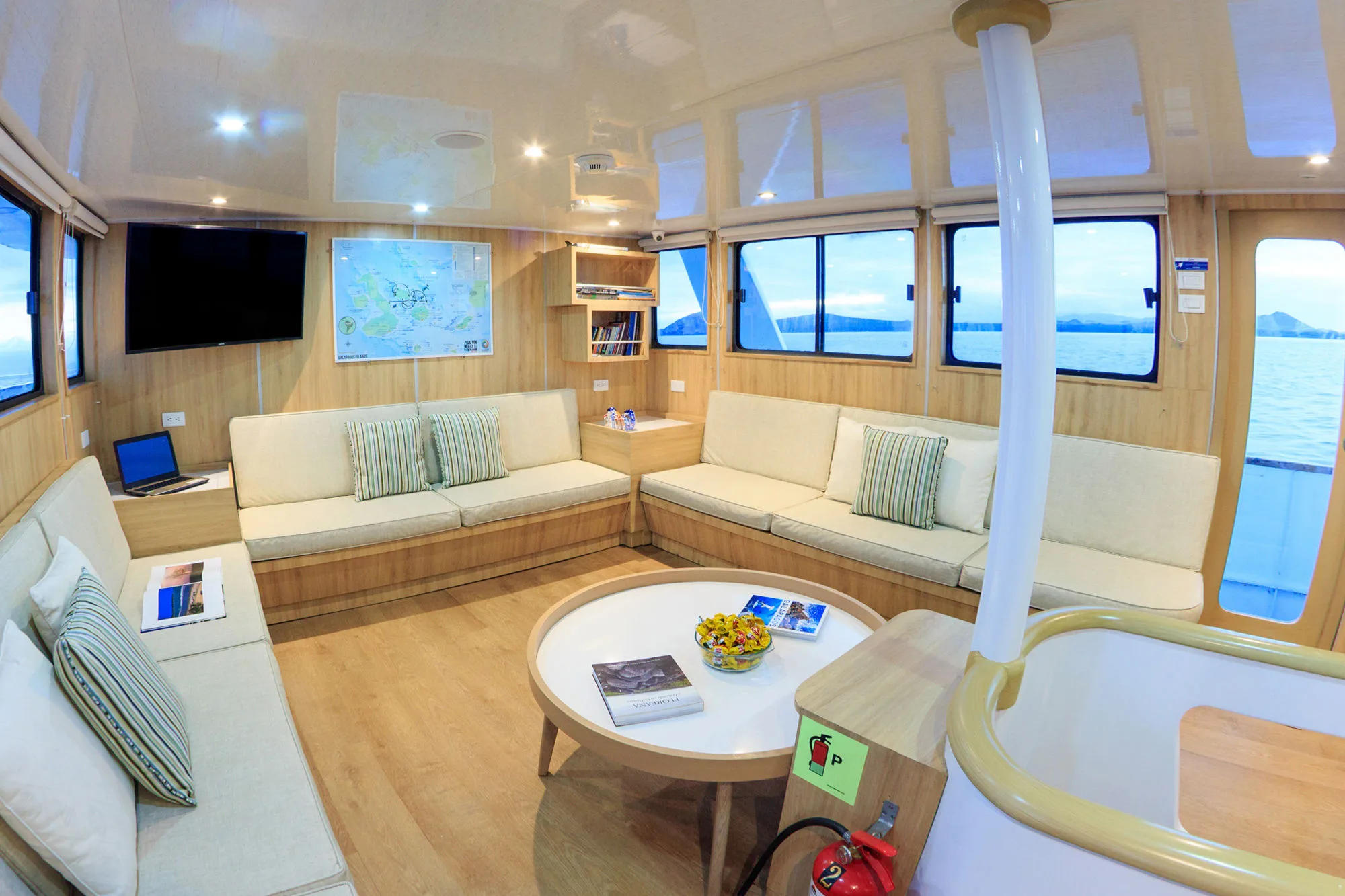 Saloon on Aqua with soft seating and picture windows