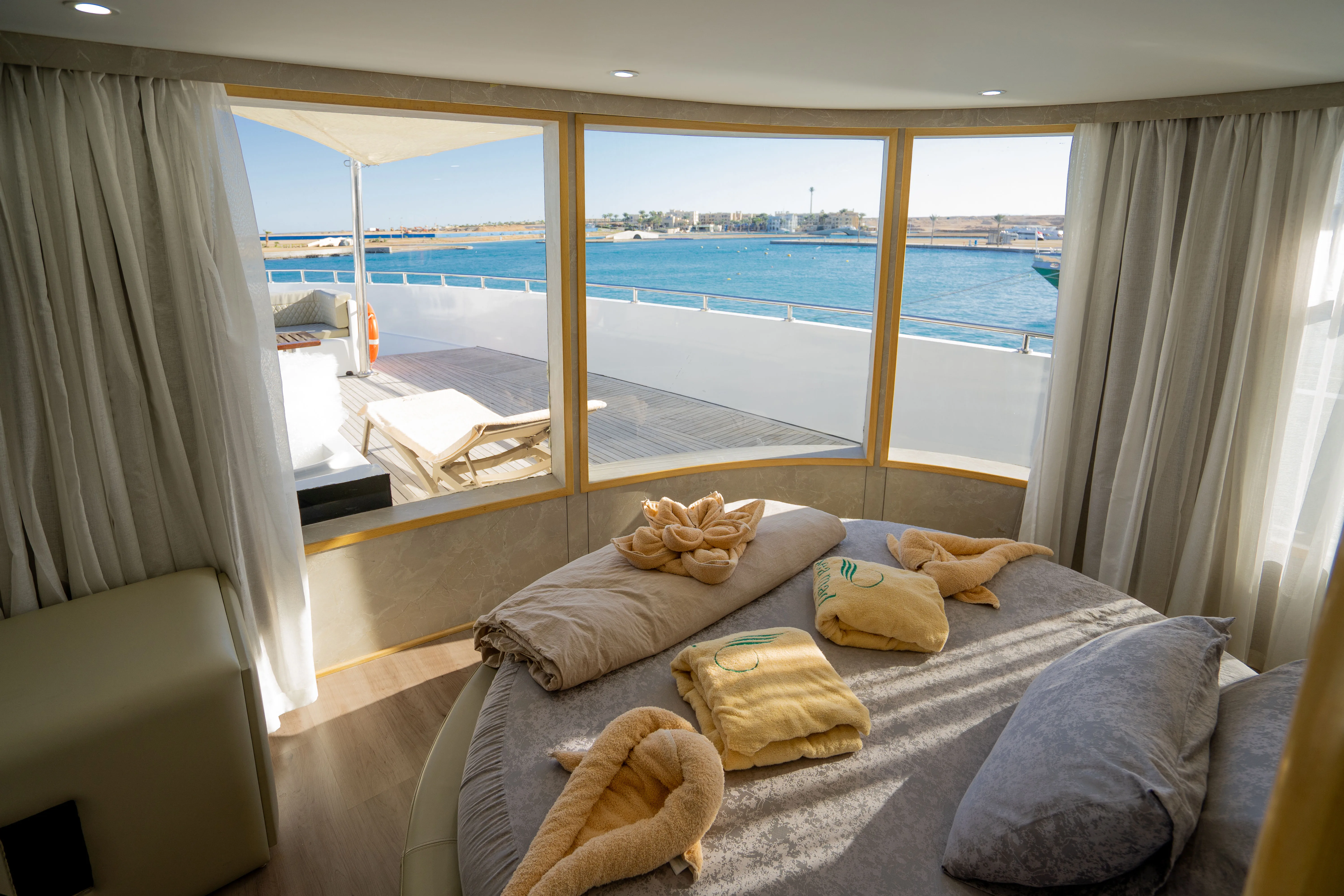 Suite on Avo — full-width windows and the walk-out terrace