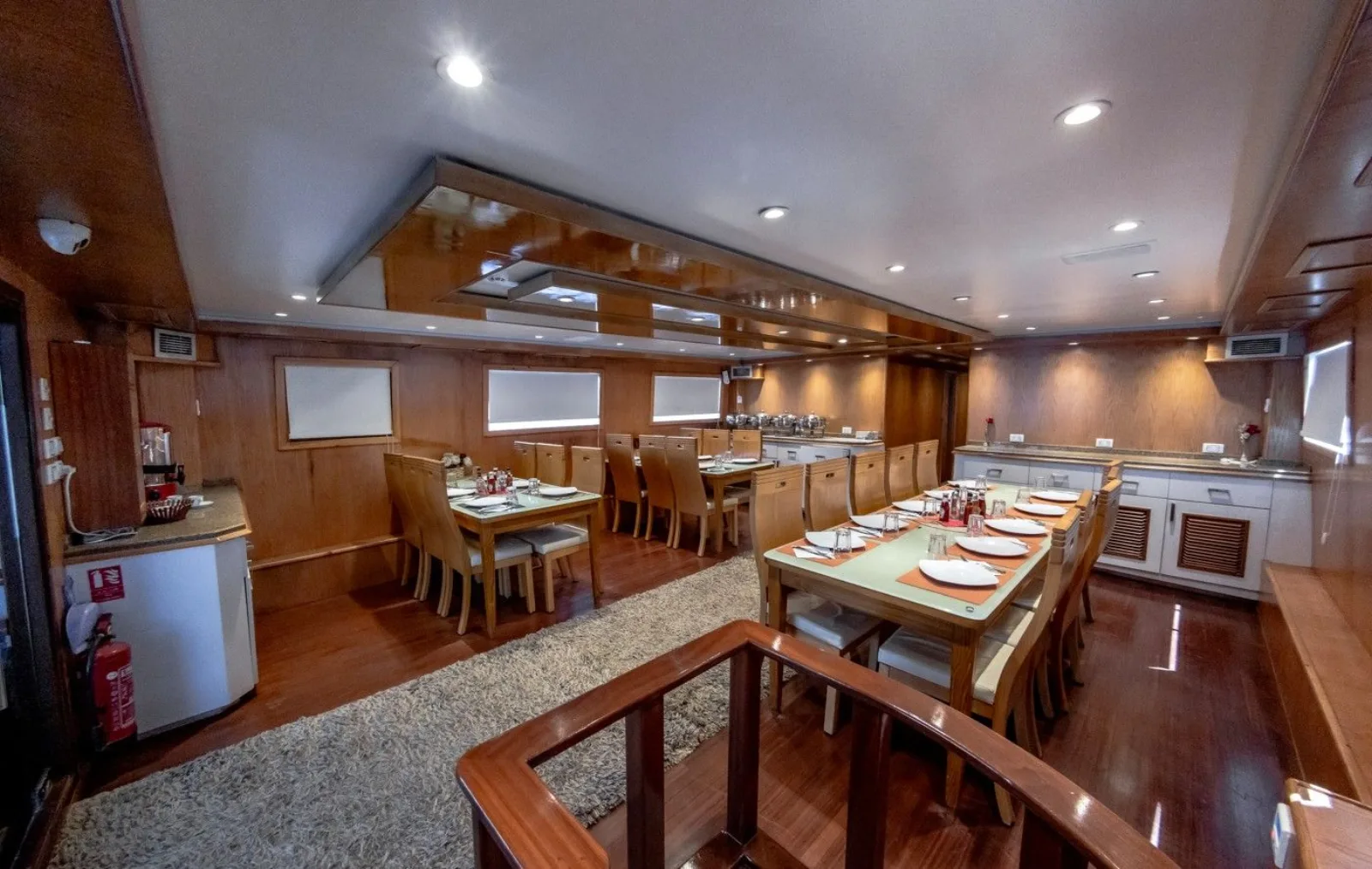 Bella 3 dining area with wooden joinery