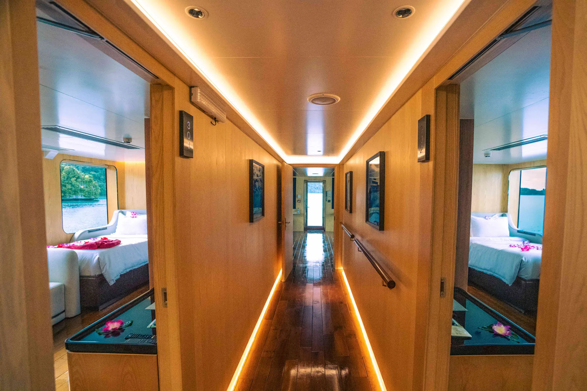 Cabin corridor on a Black Pearl deck