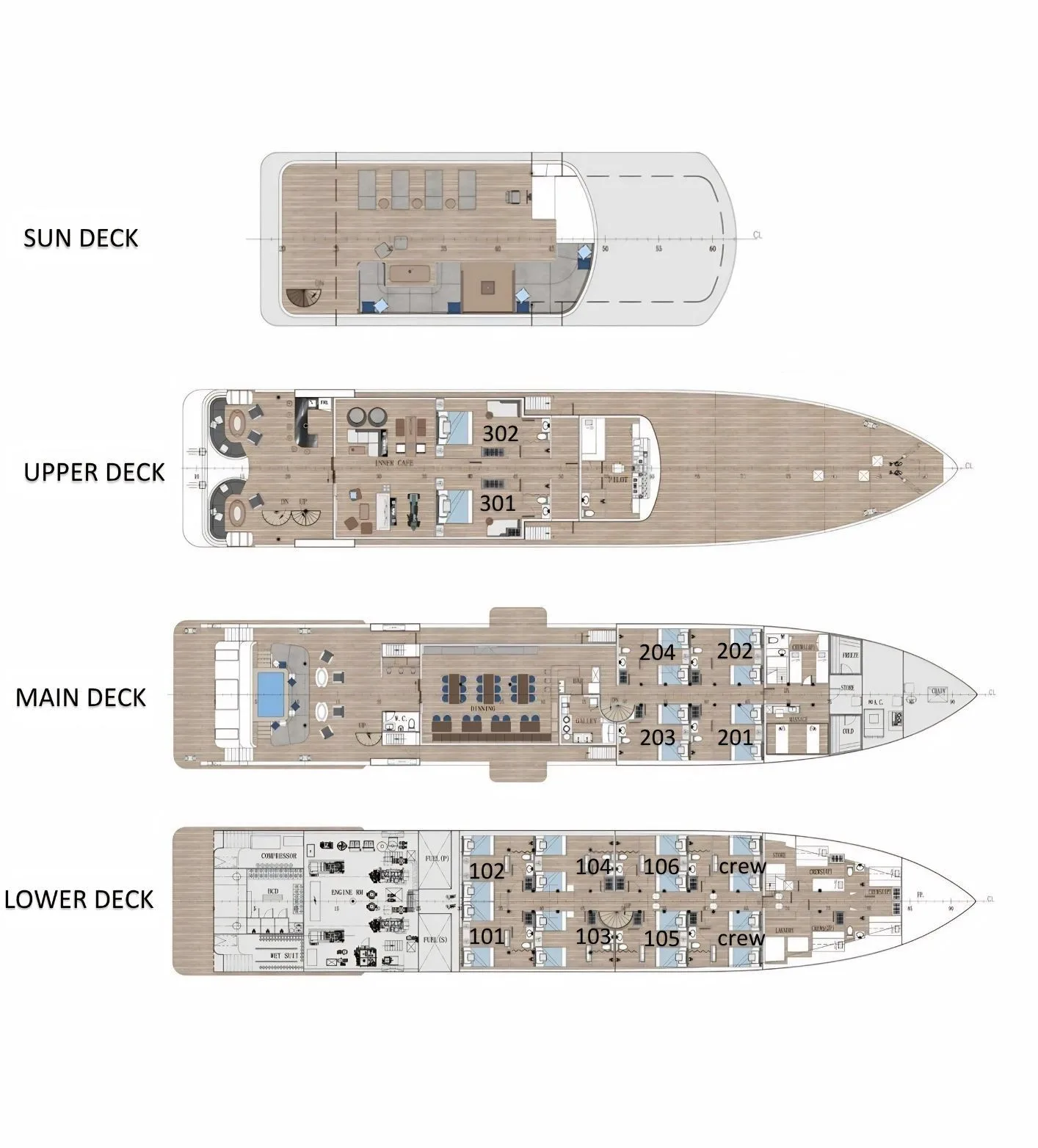 Black Pearl deck plan