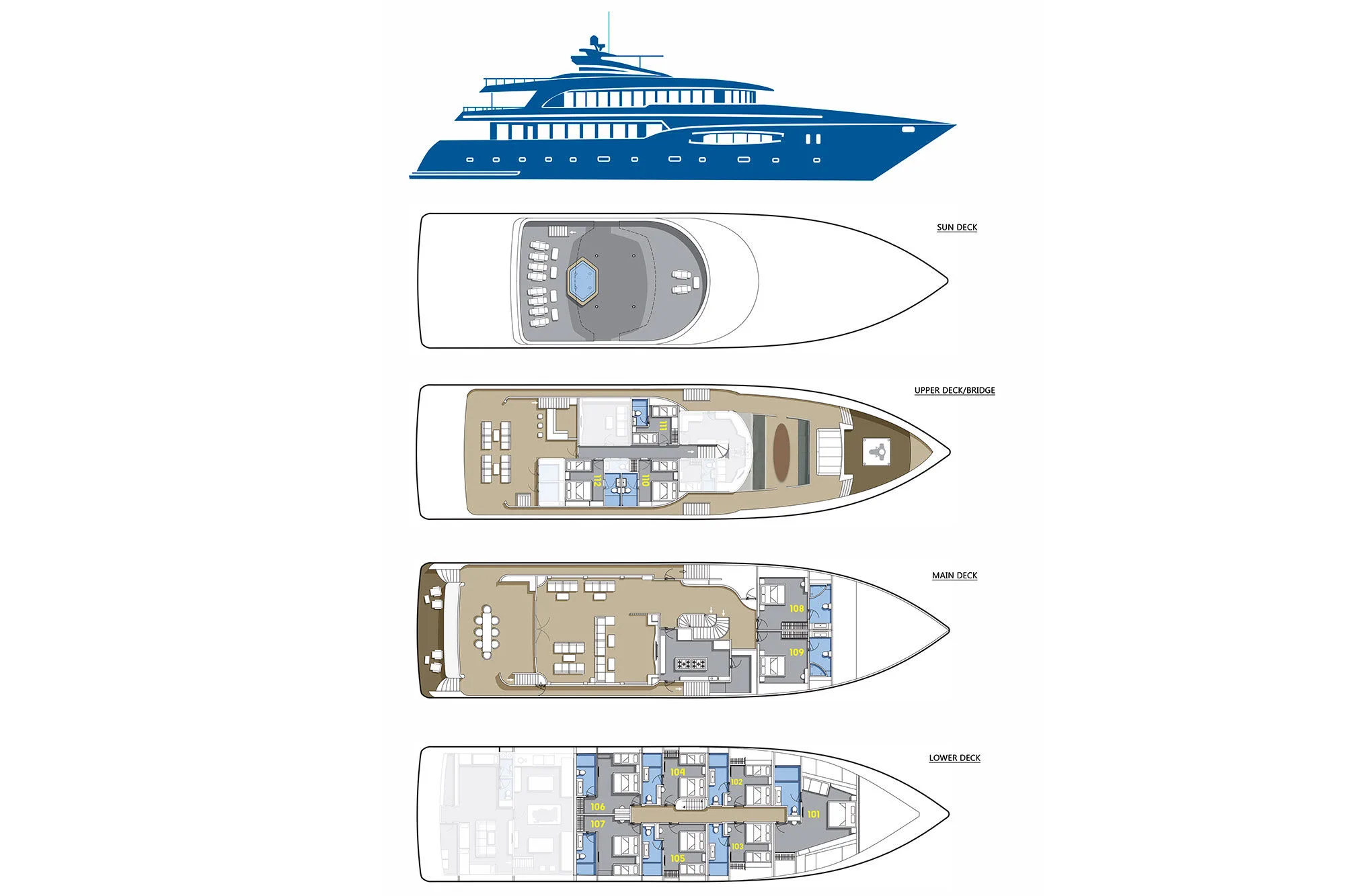 Deck plan of Blue Force One