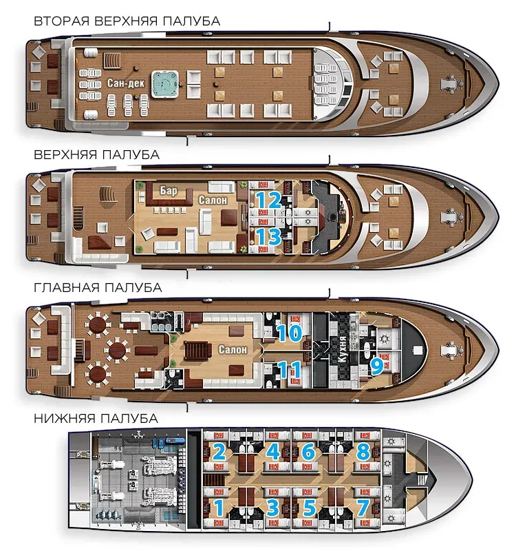 План палуб, корабль Maldives Master