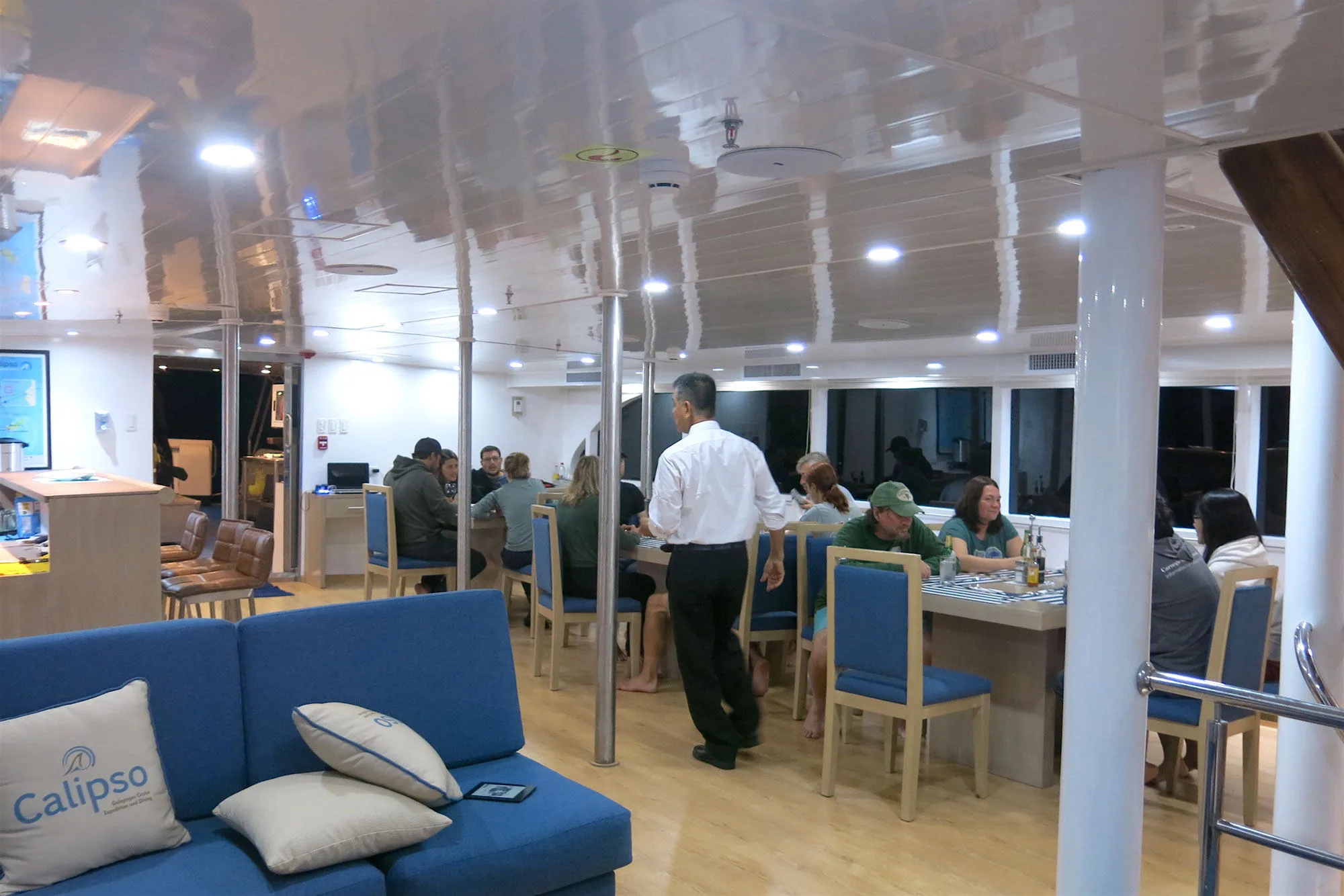 Dinner in the Calipso dining room