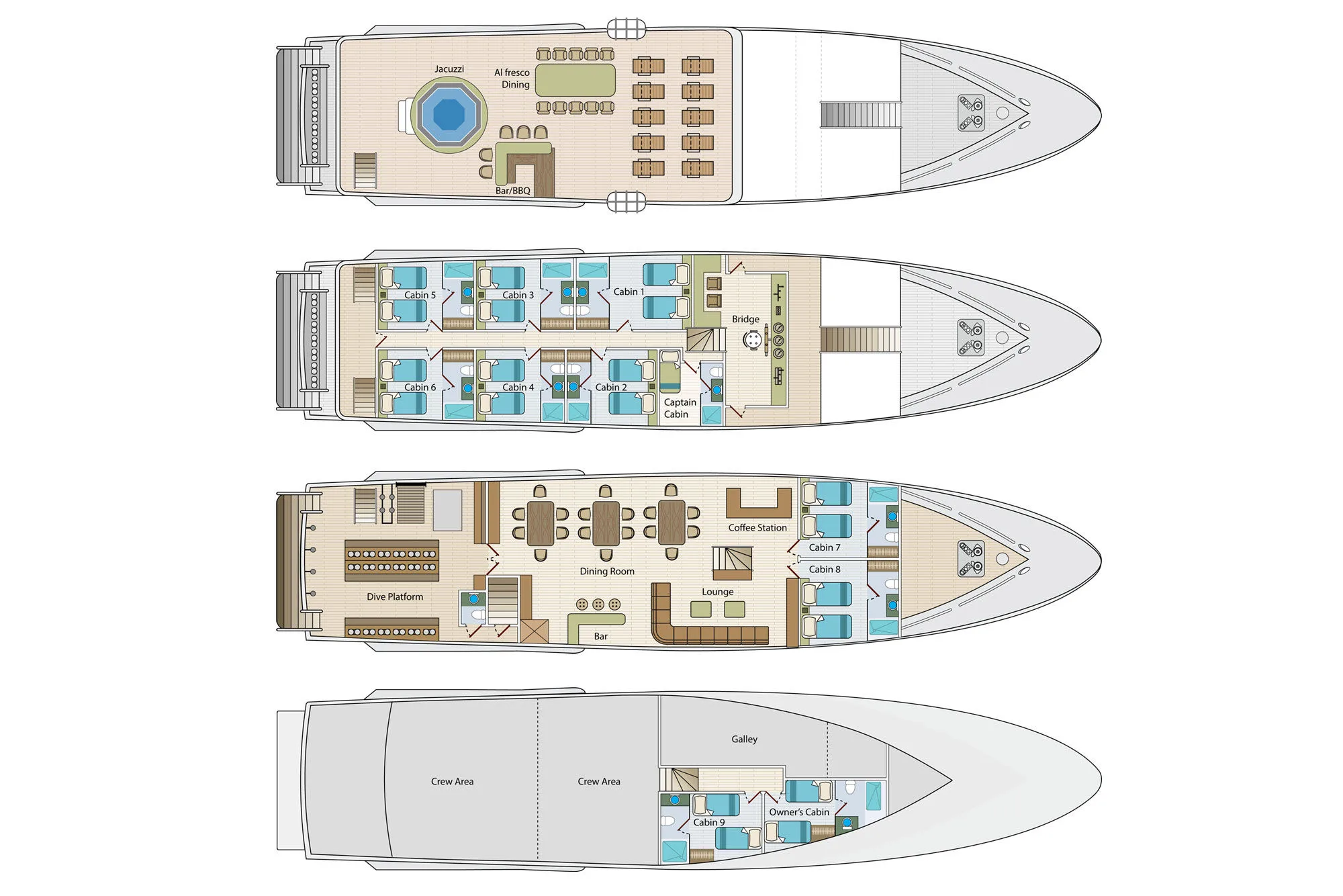 Calipso deck plan