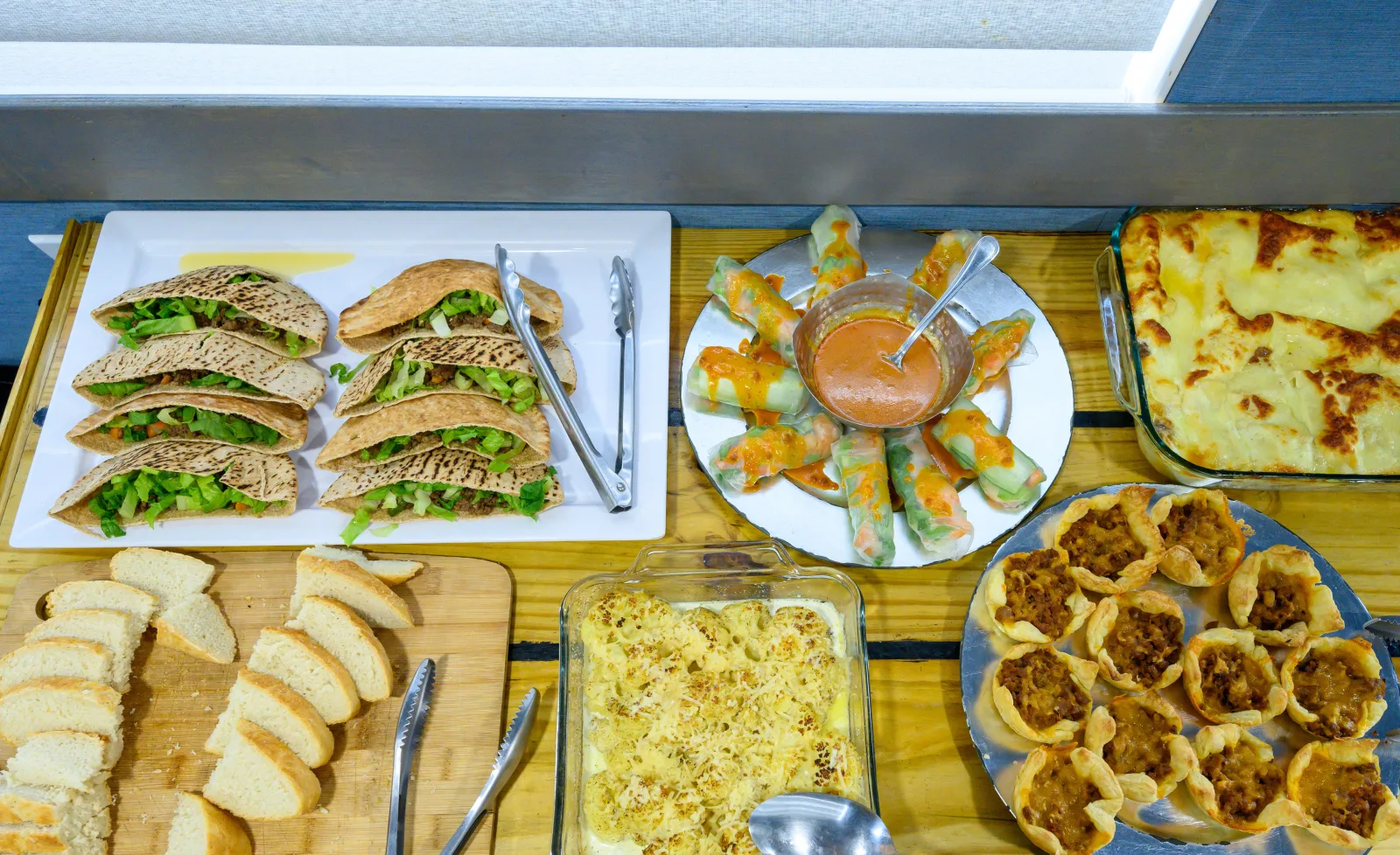 Lunch buffet on board Cayman Aggressor IV