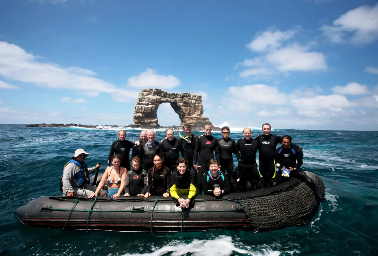 Group of divers at Darwin Arch