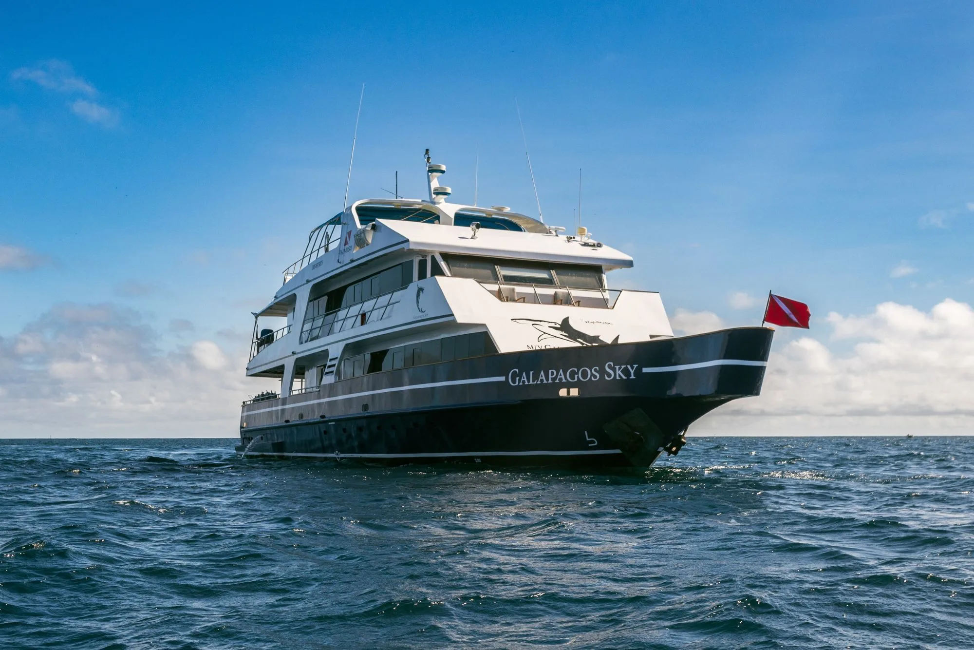 Galapagos Sky under way off the archipelago