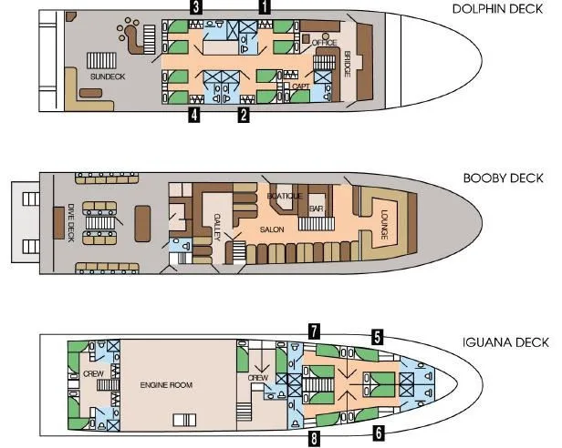 Deck plan of Galapagos Sky