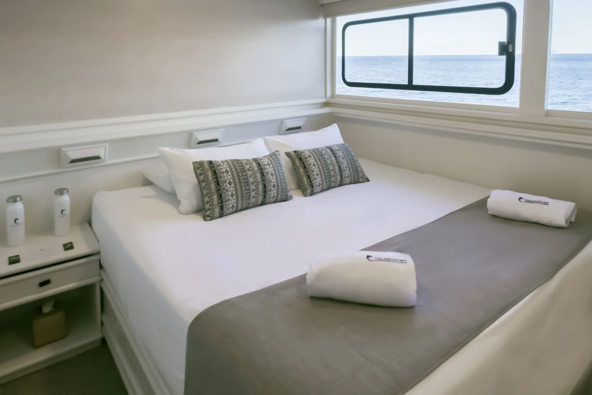 Master Stateroom on Galapagos Sky — en-suite bathroom