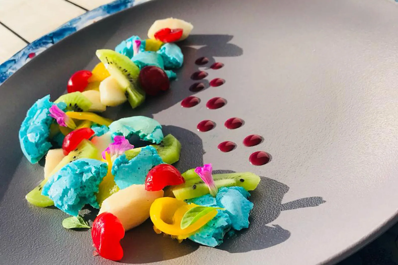 Signature dessert by the Galaxy Diver II chef