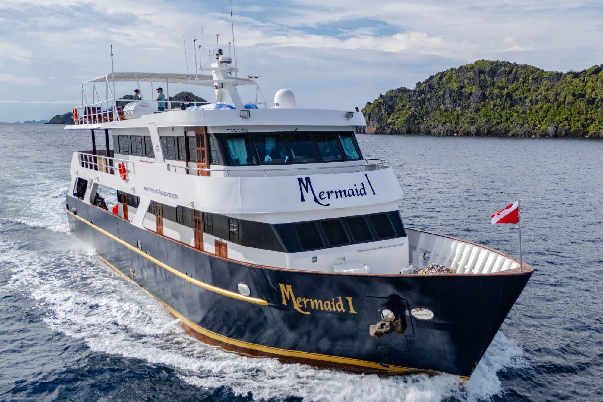 Профиль Mermaid I у зелёного берега
