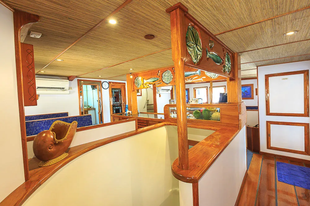 Passageway along the main deck of Ocean Hunter 3
