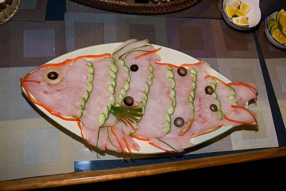 Fresh fish platter on Ocean Hunter 3