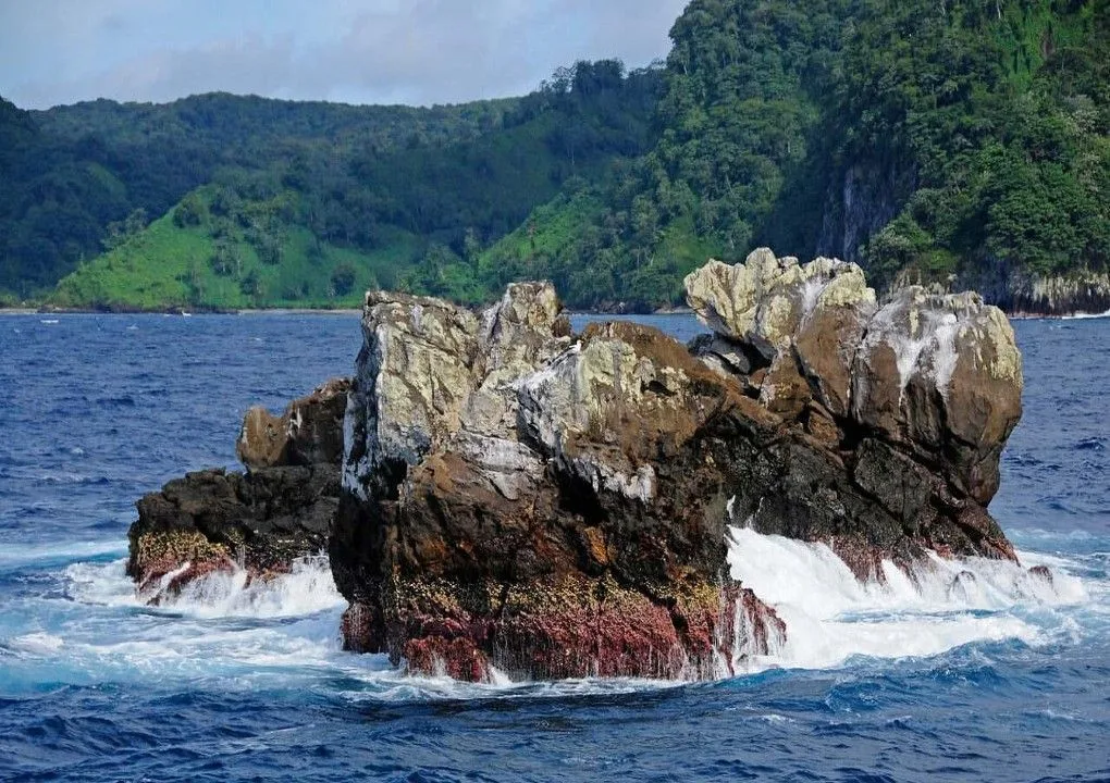 Rock off the coast of Cocos Island