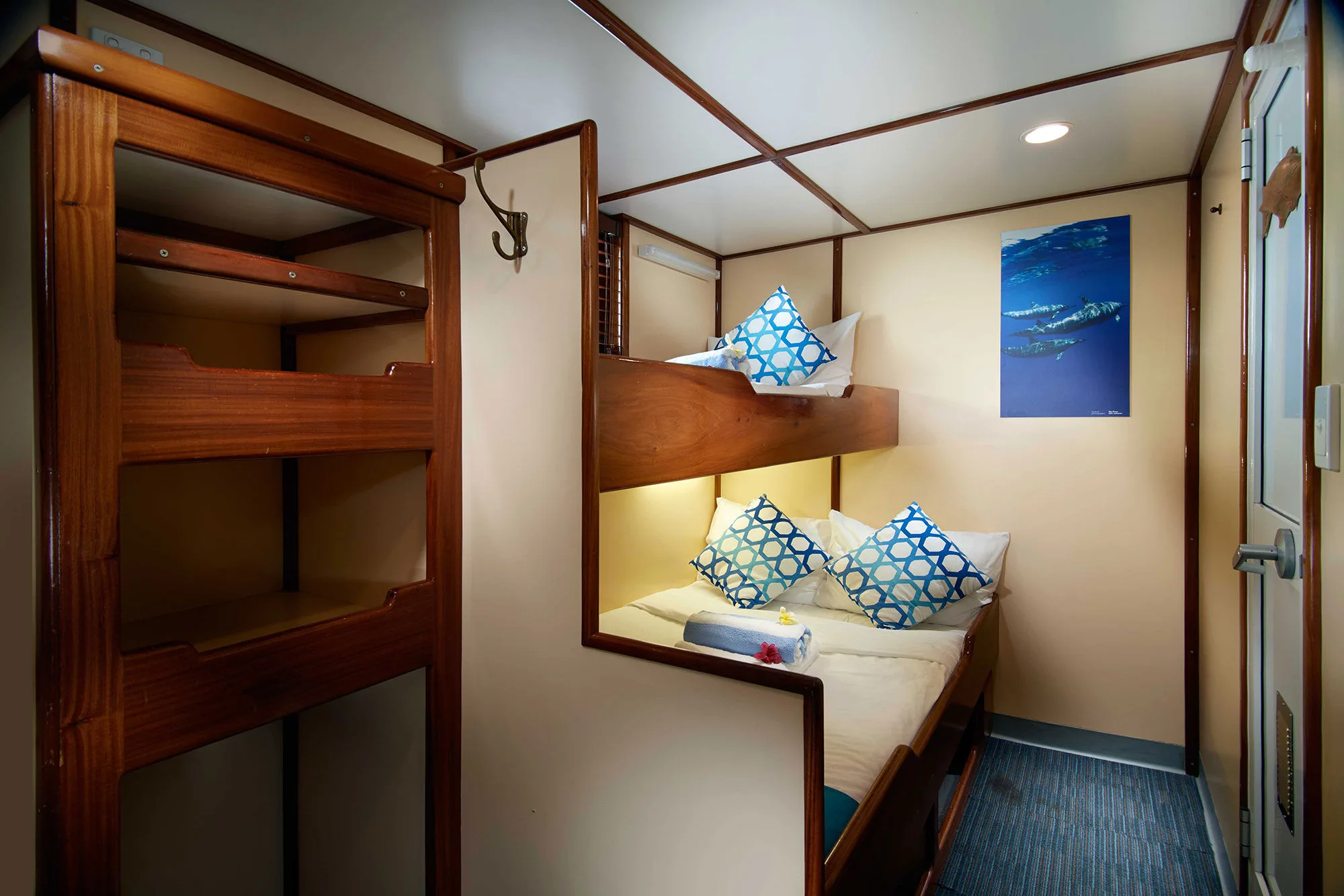 Classic Twin/Double cabin on the upper deck of Pacific Master