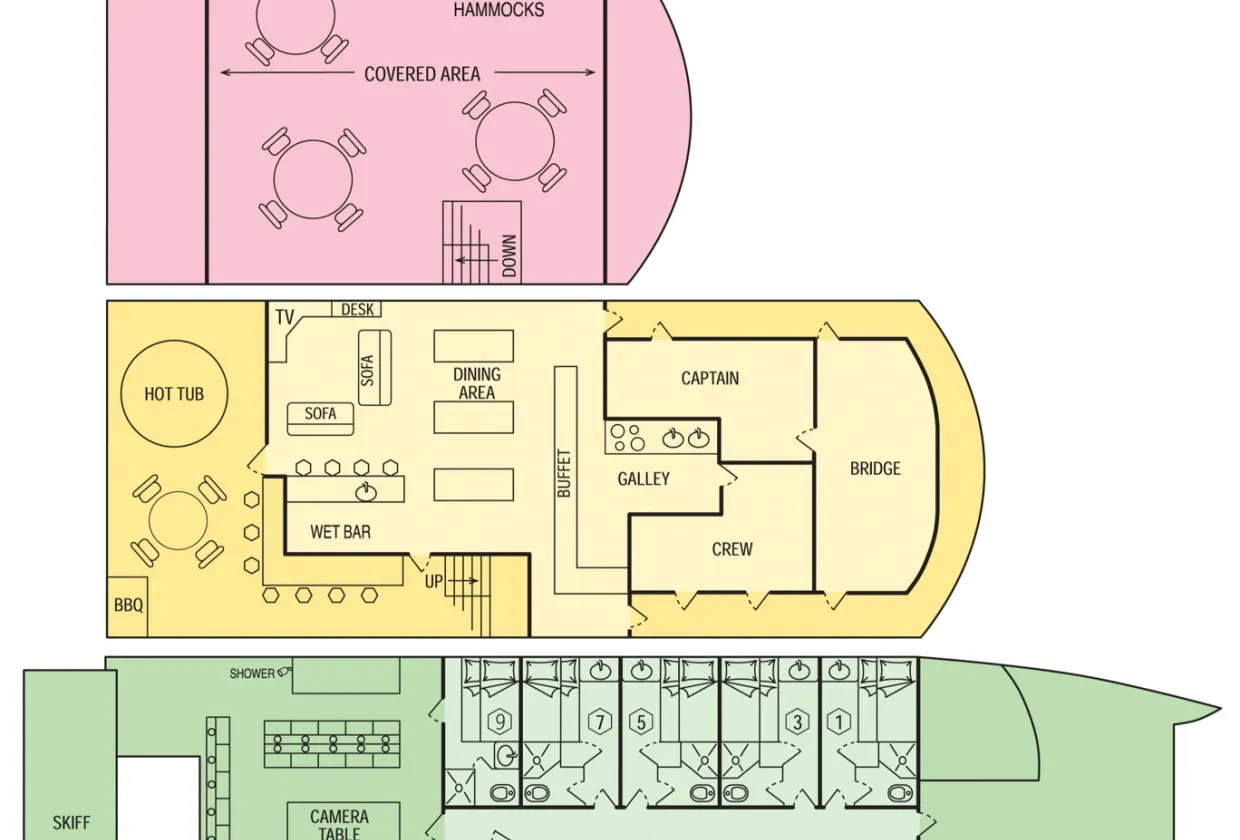 Deck plan of Palau Aggressor II