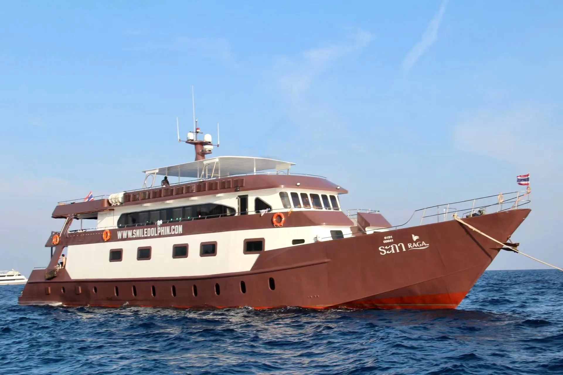 Raga underway in the open Andaman Sea