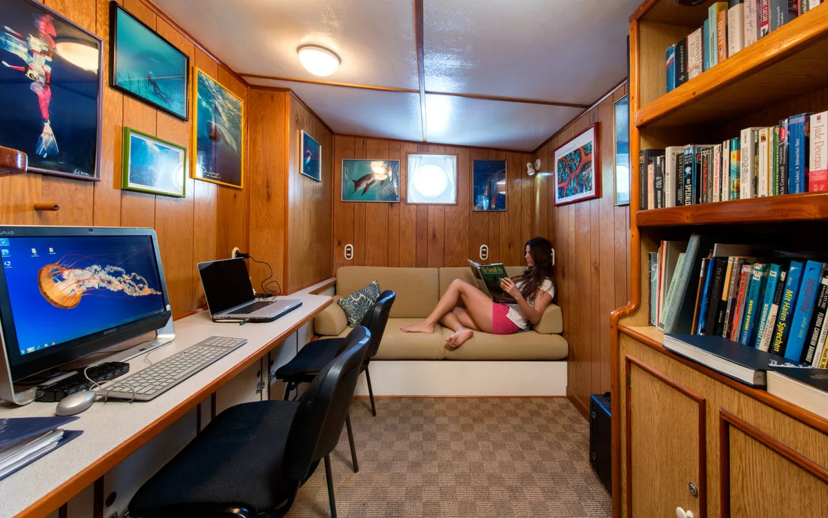 Study with a library and a photo and video editing station
