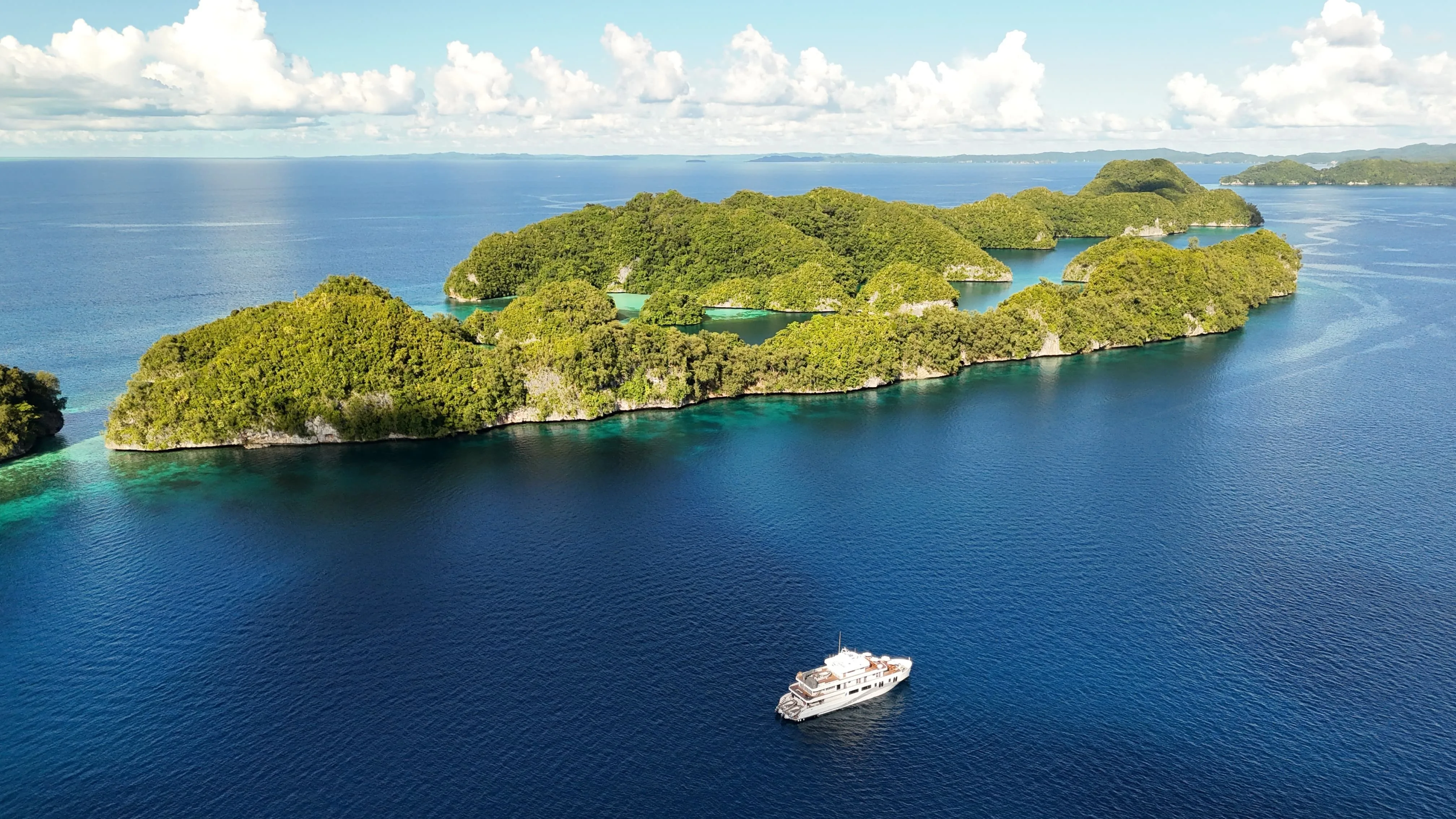 Solitude Gaia from the air among the Rock Islands