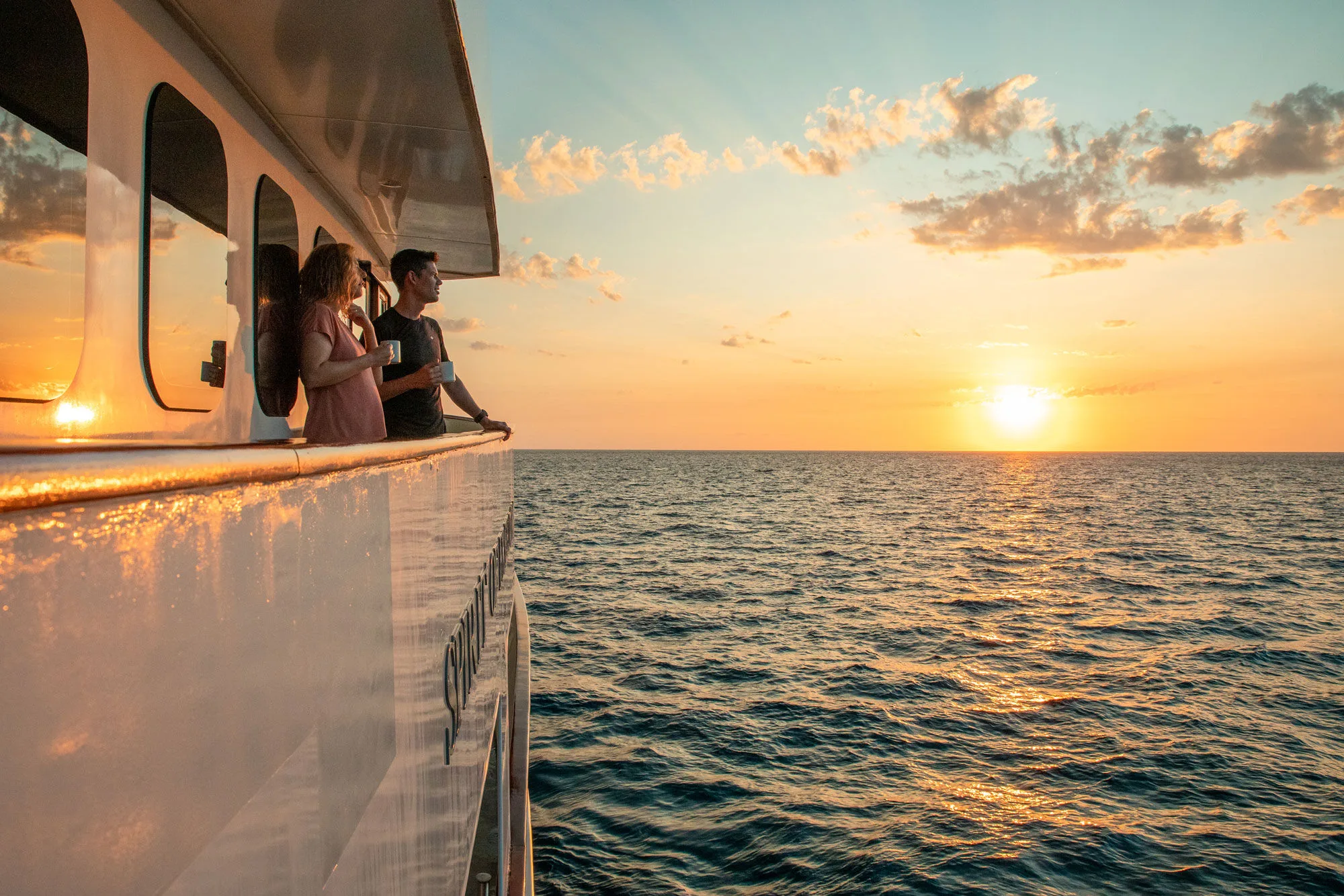 Sunset over the Coral Sea from the deck of Spirit of Freedom
