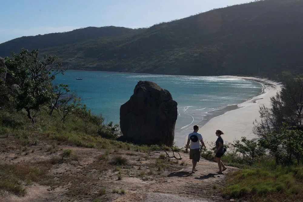 Watson's Bay on Lizard Island and the track down to the beach