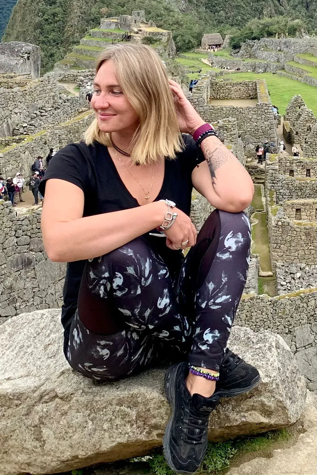 Кристина на руинах Мачу-Пикчу