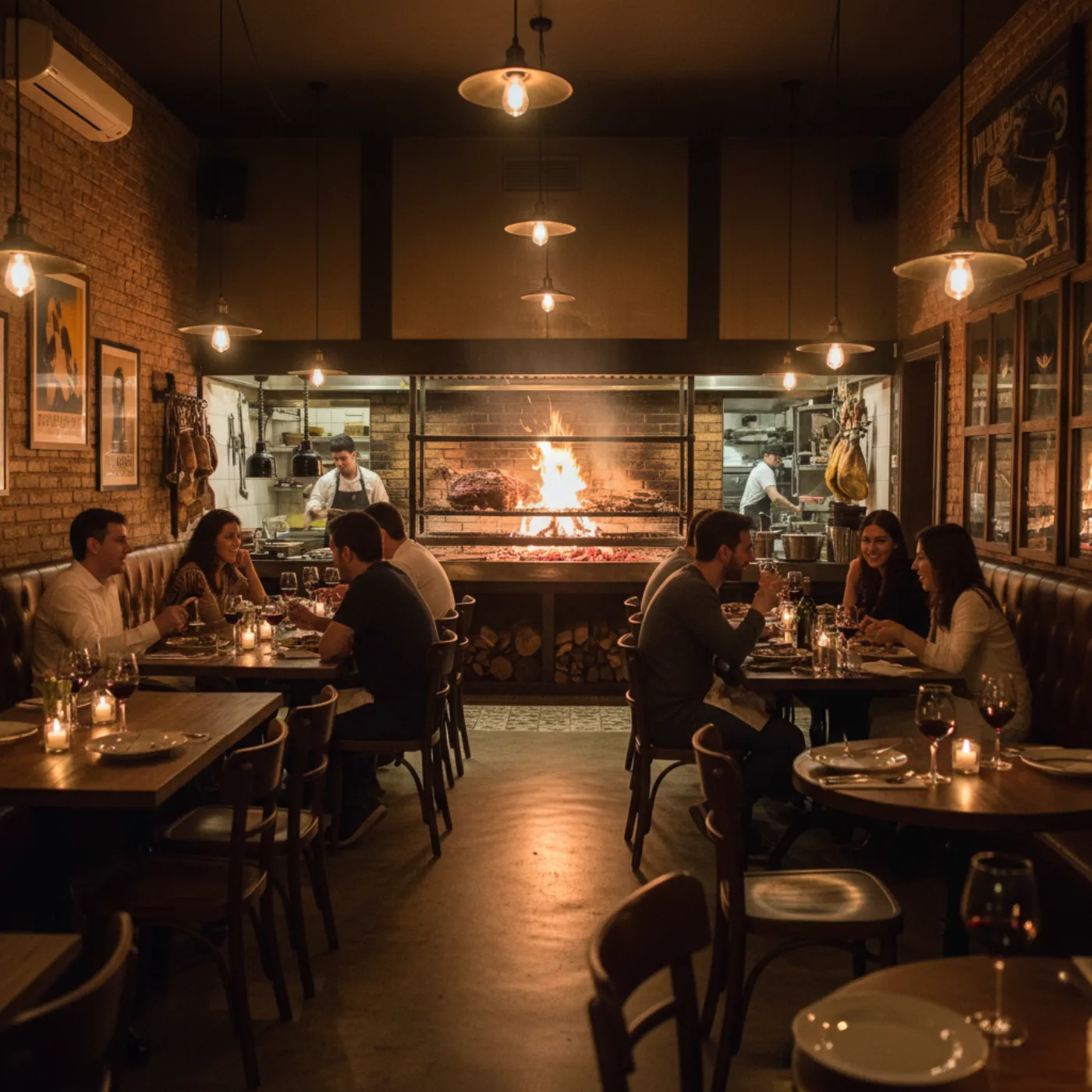 Аргентинская паррилья — открытая кухня ресторана с дровяным грилем