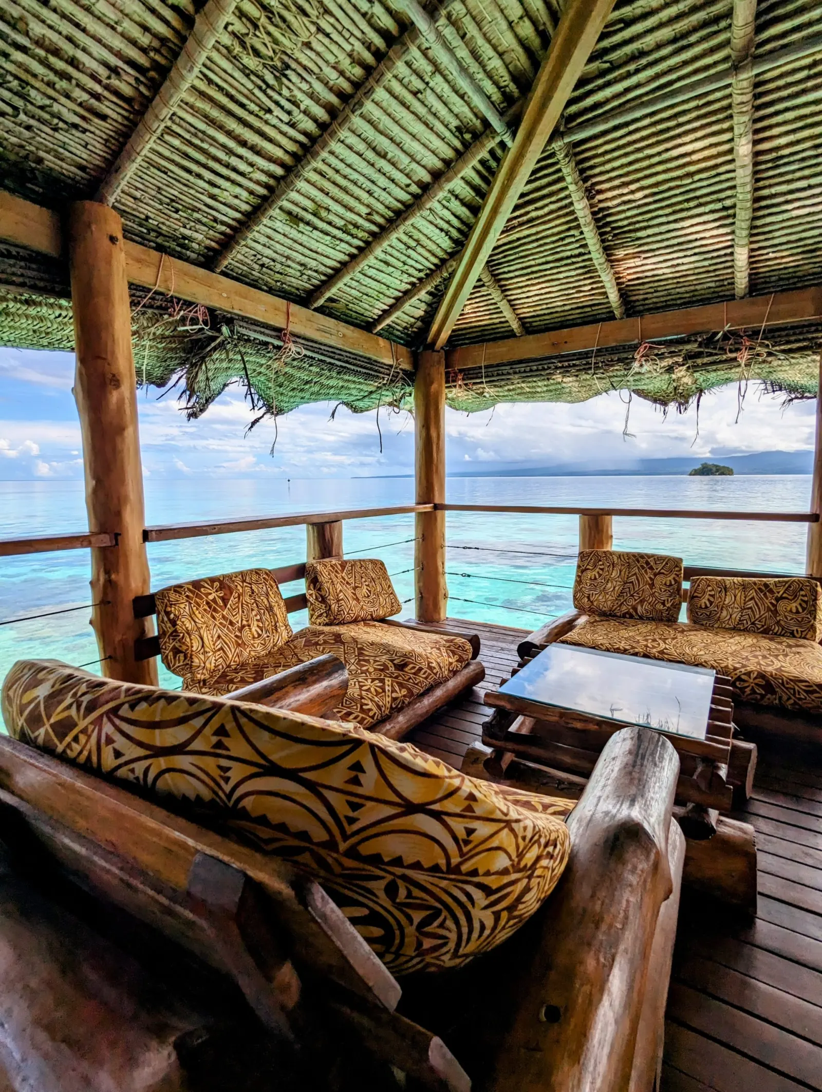 Lounge under a thatched roof