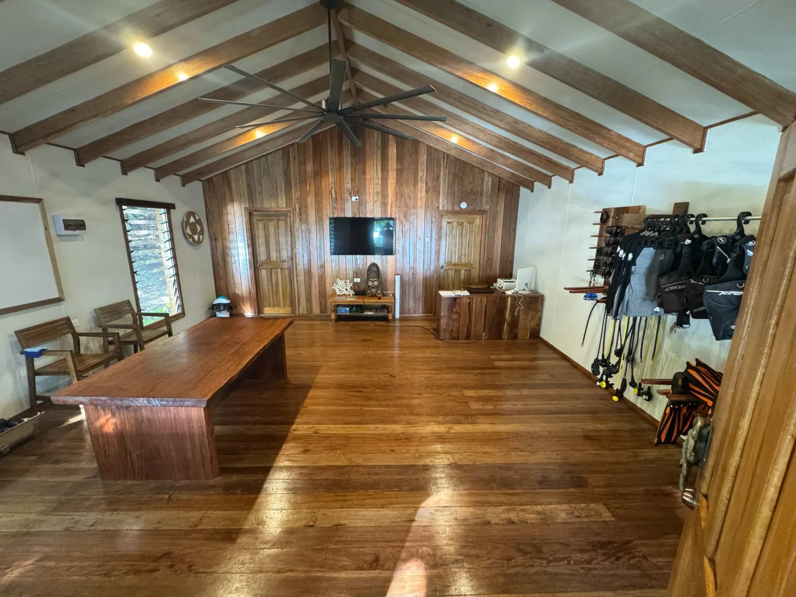 The dive centre training room