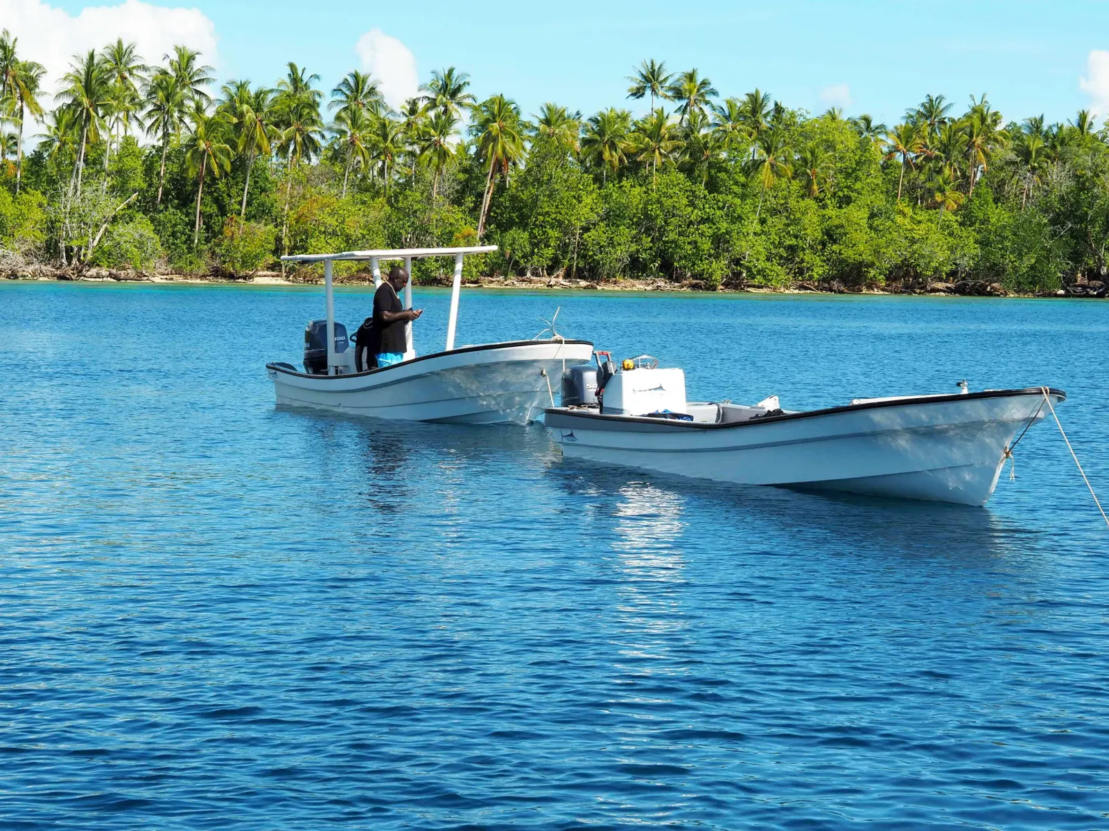 The resort dive boat