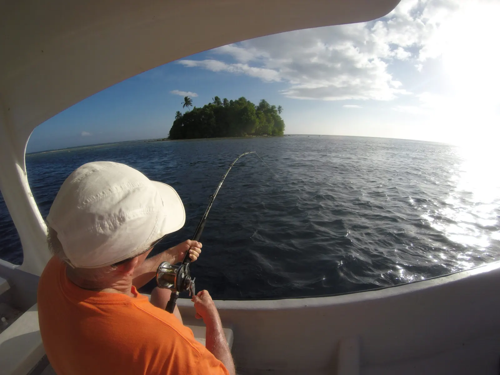 Fishing on the open water