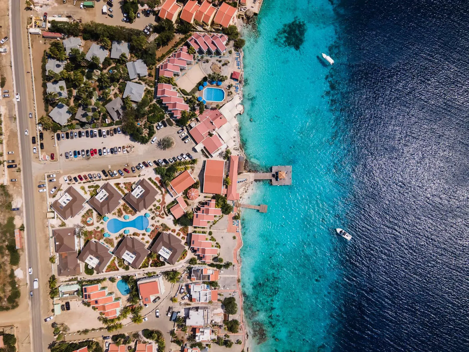 The resort seen straight down