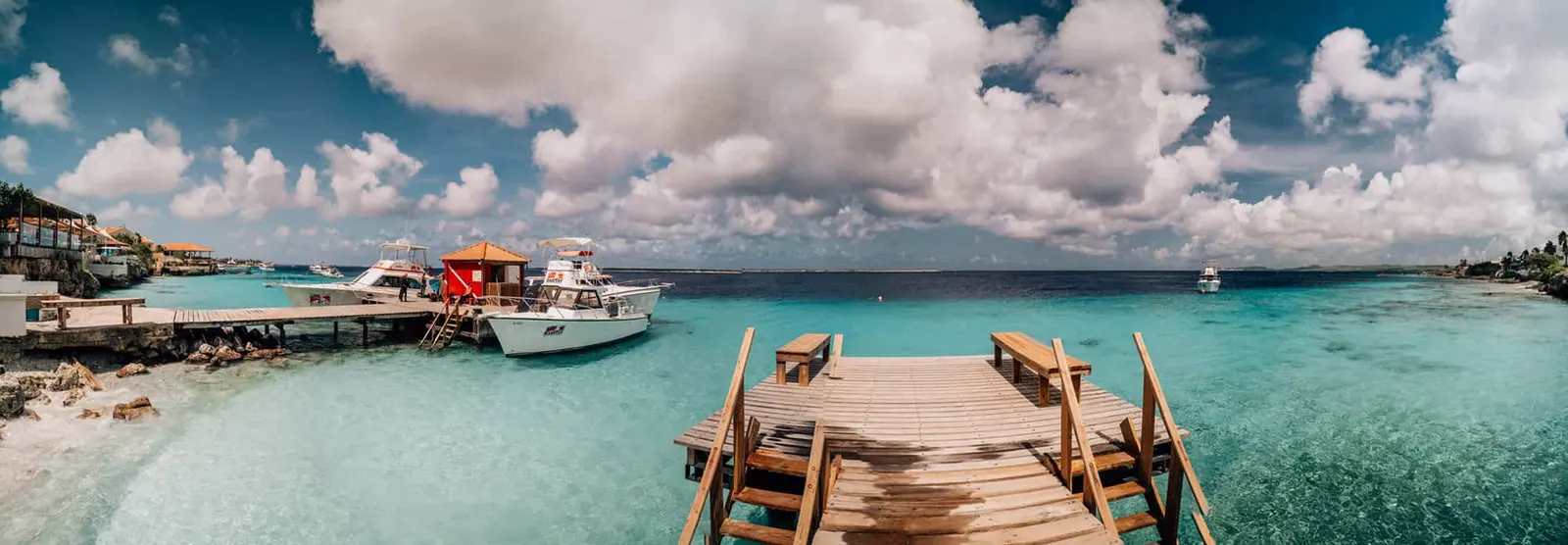 The pier over clear water