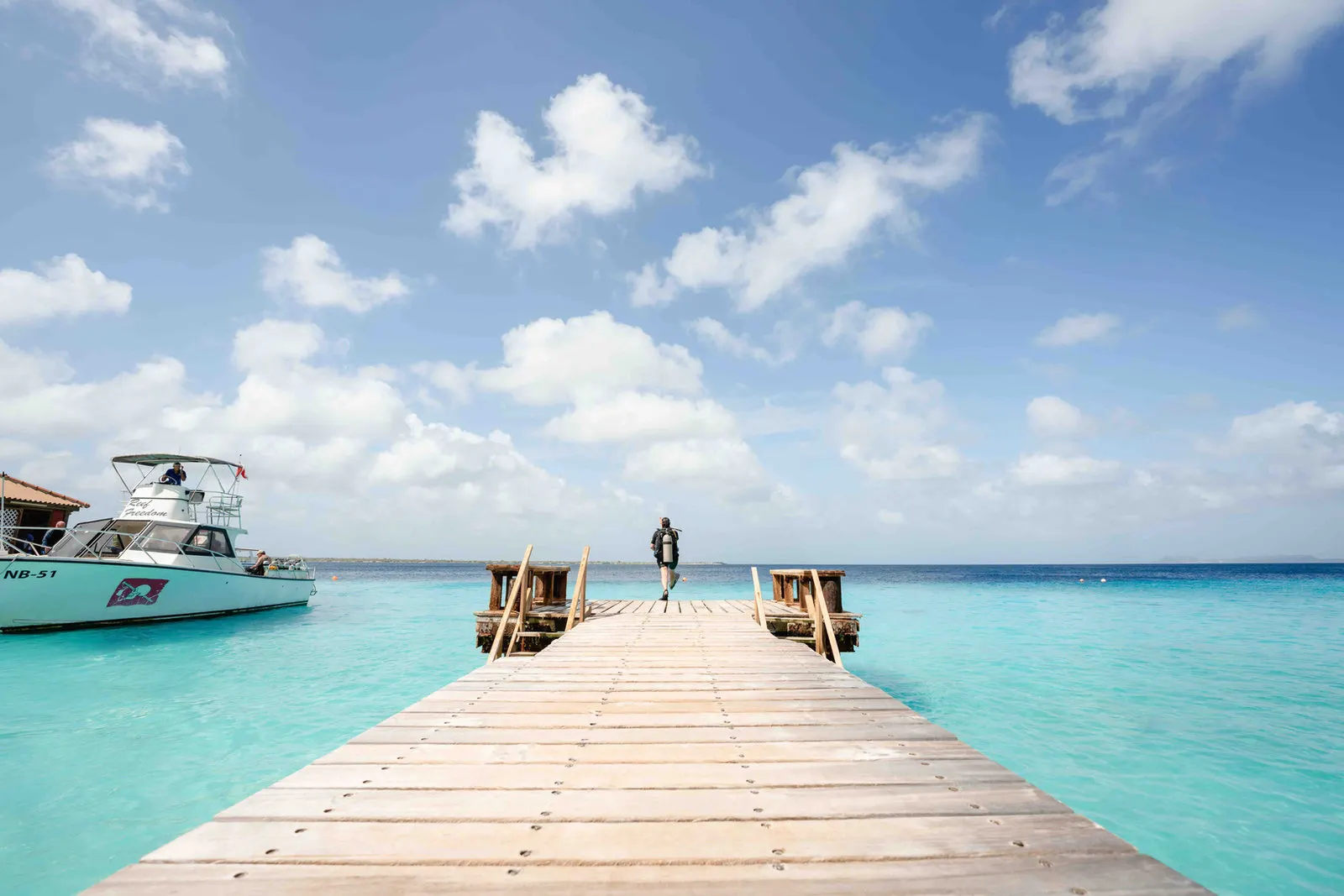 A dock running out into the sea