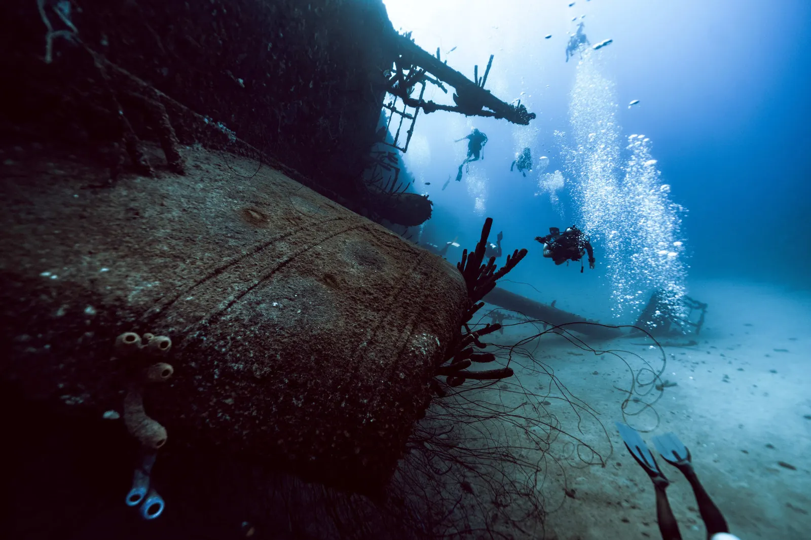 A wreck underwater