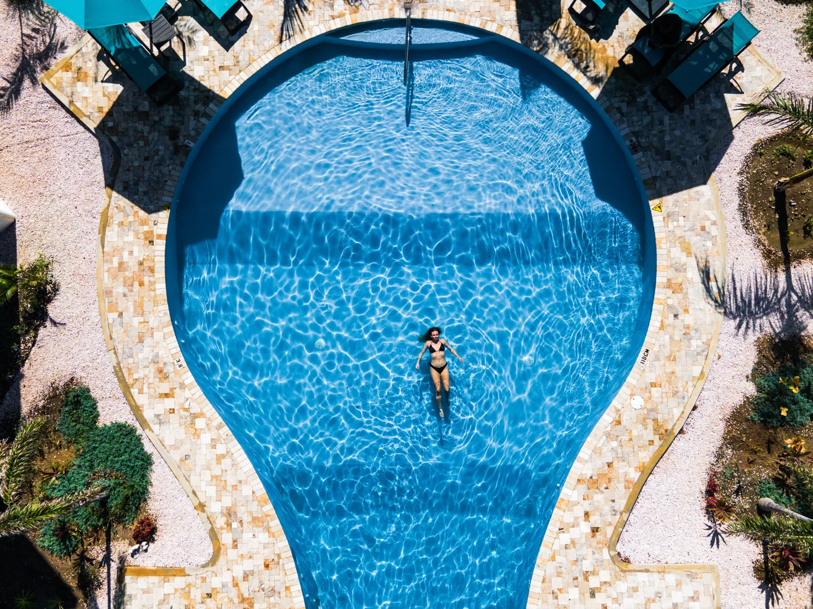 The pool from above