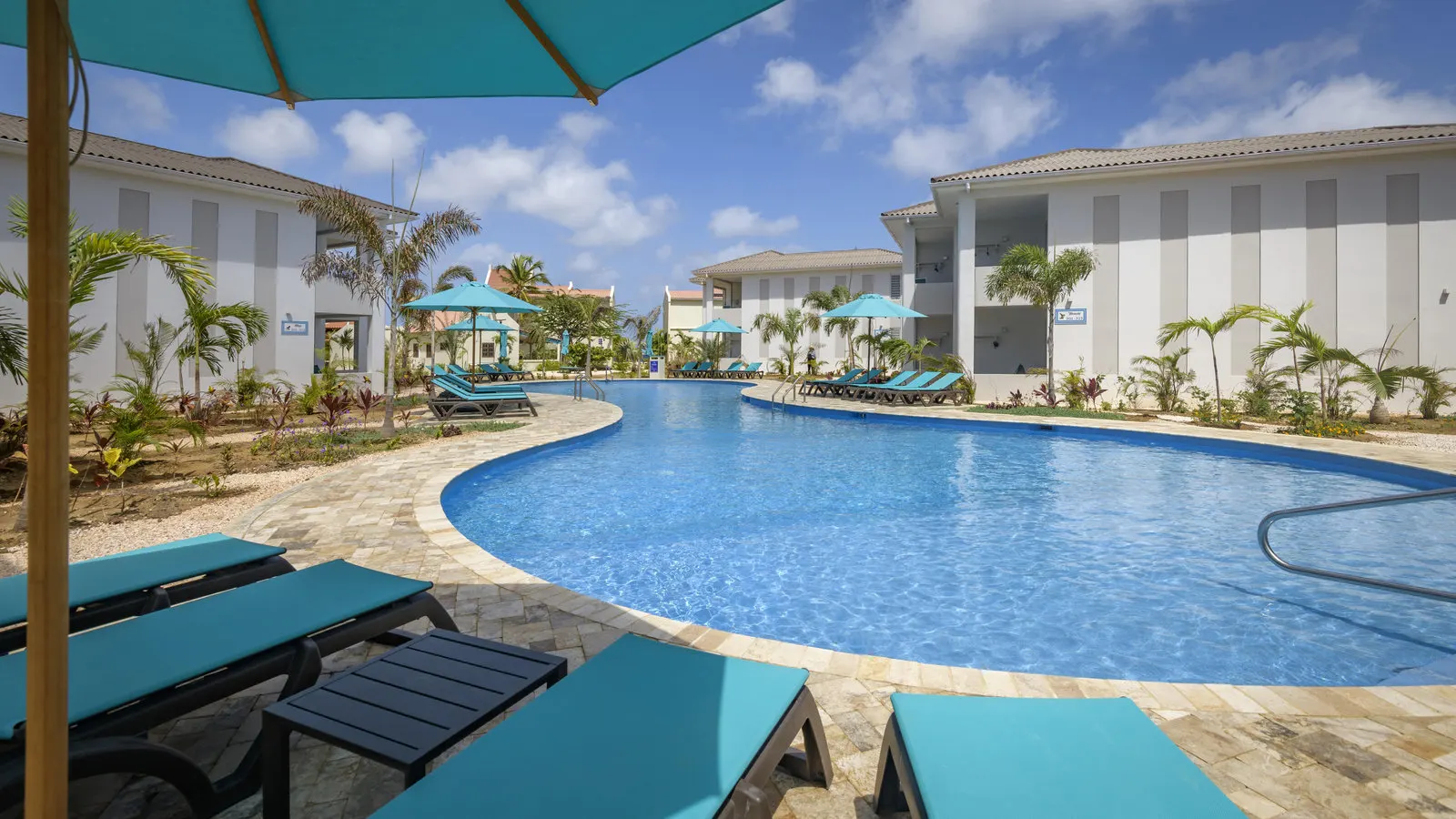 The pool by the new wing