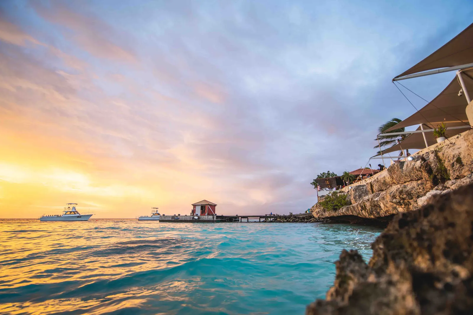 Sunset over the sea