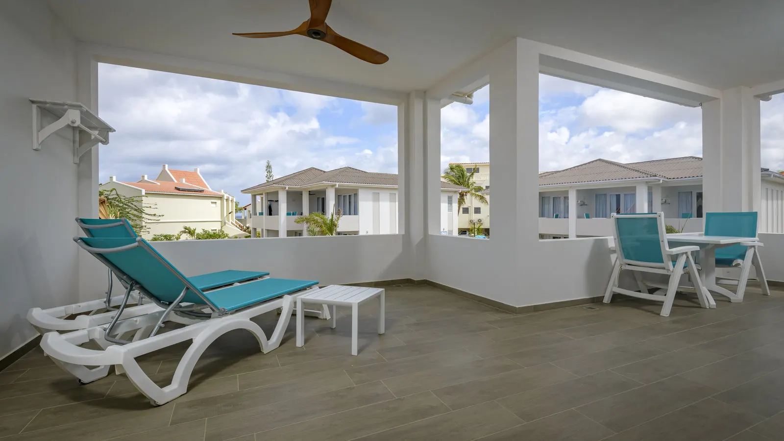 Loungers on the suite's veranda