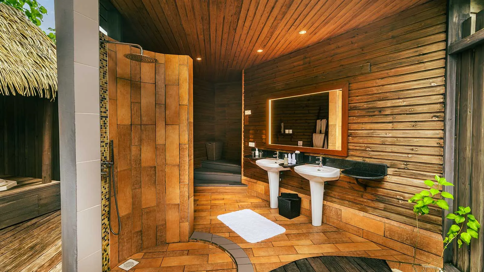 O Jacuzzi Beach Villa — ванная комната